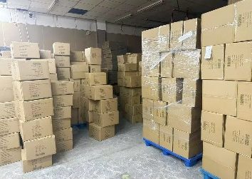 Cartons palletised and marked with your shipping marks before collection.