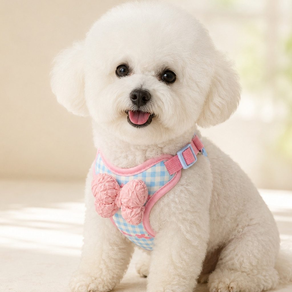 Bow-Accent Mesh Harness